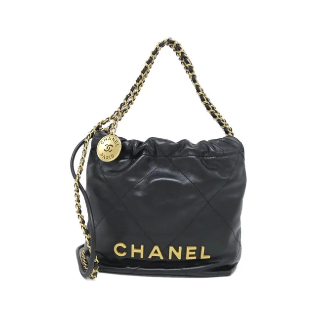 Chanel Chanel 22 Line MINI AS3980 Bag in BLACK(ブラック) / MAT GOLD(マットゴールド)金具 from KOMEHYO
