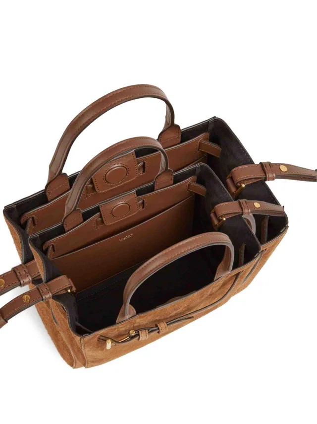 Tom Ford Audrey Shoulder Bag — Brown Calfskin Exterior; Suede Belt in Brown Calfskin from HEWI