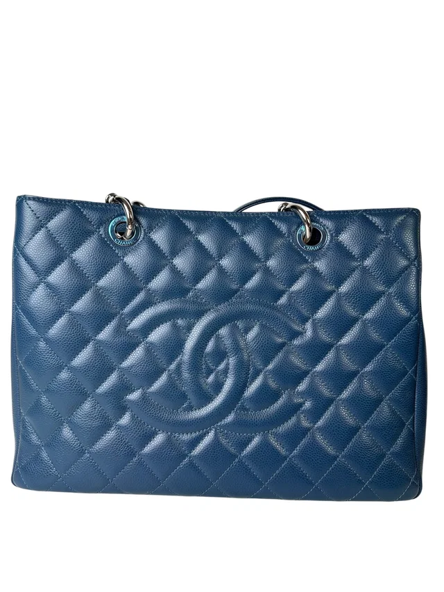 Chanel GST Blue Caviar Bag in Blue Caviar leather from Luxury Promise