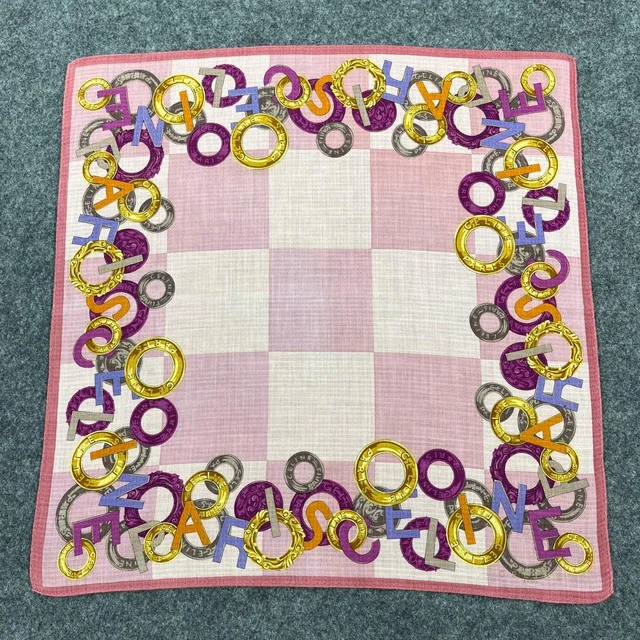 Celine Women's Scarf - Multi/Pink in pink|multicolor from Depop, photo 1 of 1