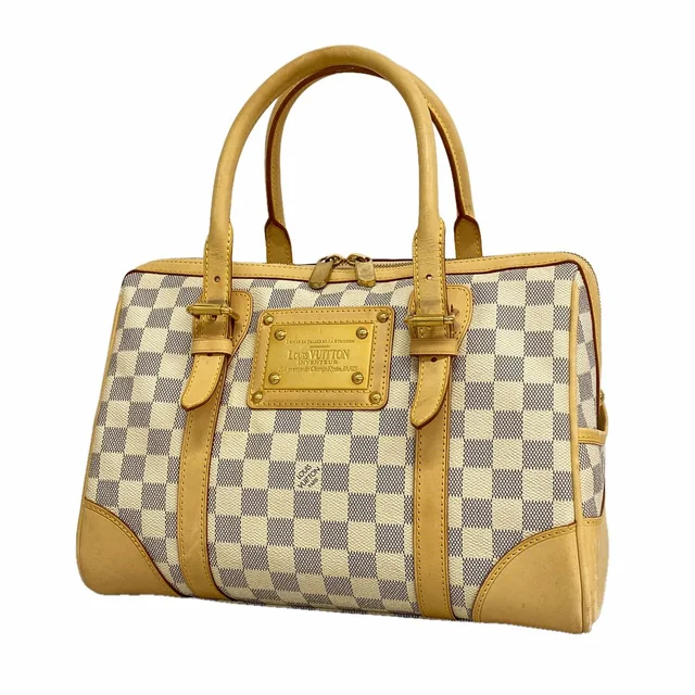 Louis Vuitton Handbag Damier Azur Berkeley White in White from The Reluxe