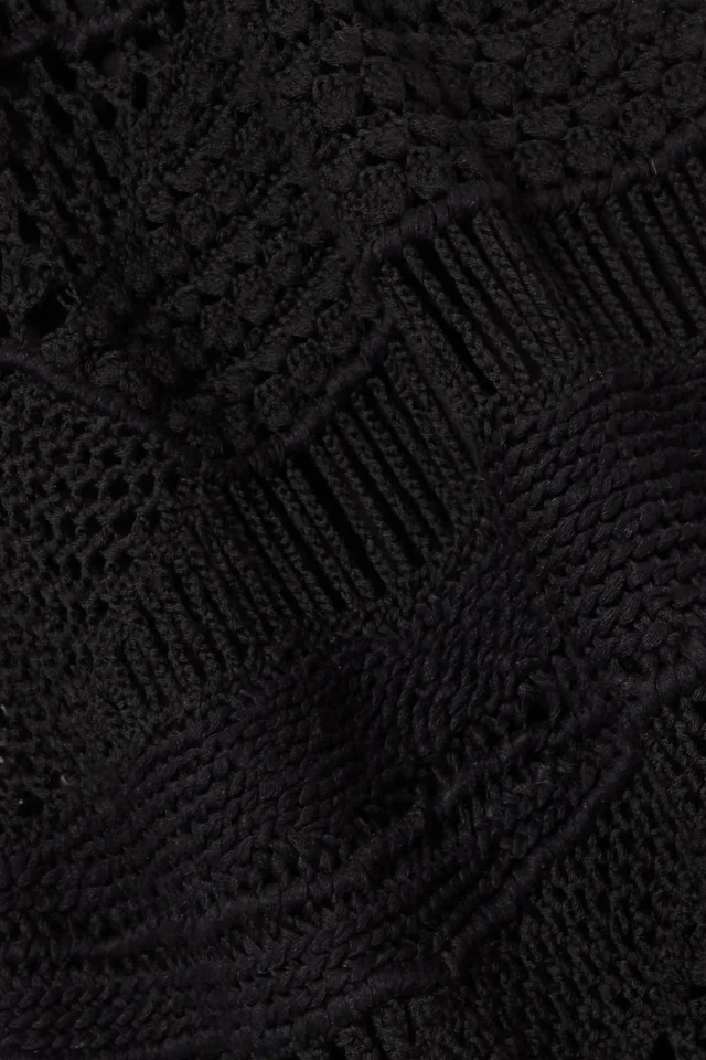Chloé Crocheted Wool and Silk-Blend Maxi Dress in Black, photo 4 of 4 from THE OUTNET