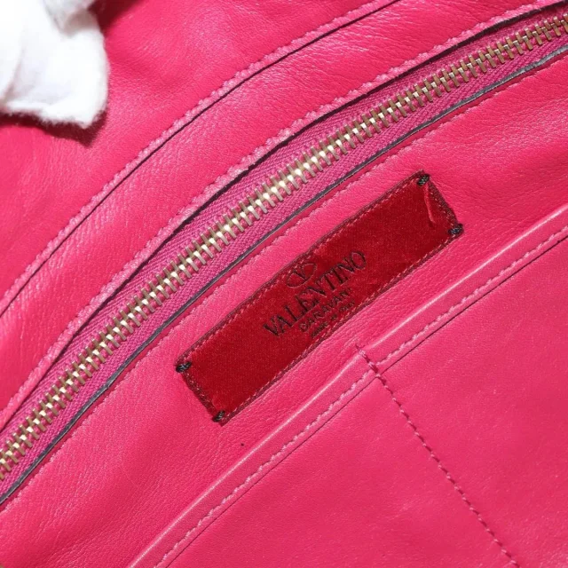 Valentino Garavani Rockstud Tote Soft Leather Pink Bag in Pink Leather from HEWI, photo 6 of 24
