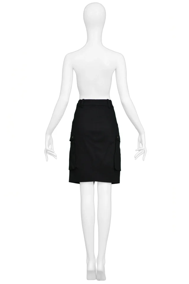Balenciaga By Ghesquiere Black Cargo Skirt 2002 in Black from Resurrection Vintage, photo 7 of 8