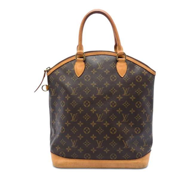 Brown Louis Vuitton Monogram Lockit Vertical Handbag in Brown Coated canvas from Designer Revival, photo 1 of 1