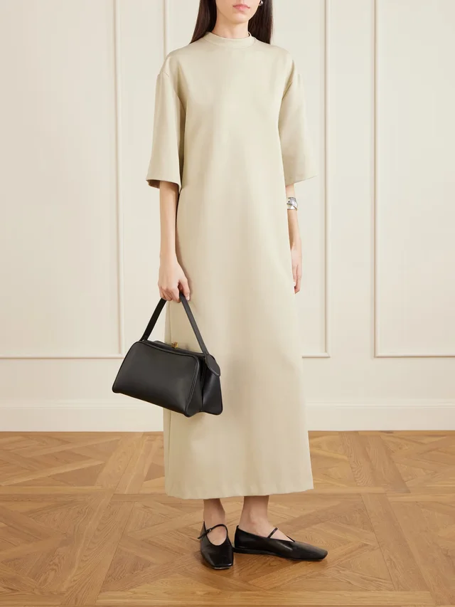 WARDROBE.NYC Stretch-cotton jersey midi dress in Beige, photo 2 of 2 from NET-A-PORTER (Canada)