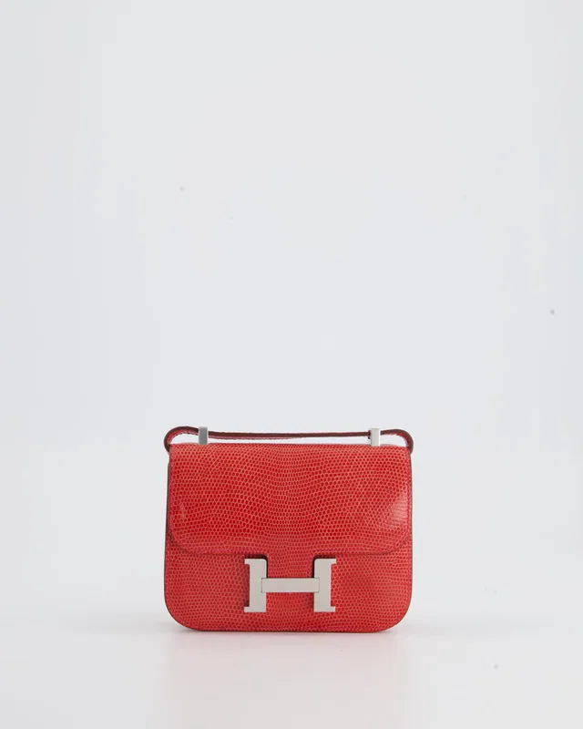 Hermès Constance II Micro Bag in Red Lizard from Sellier