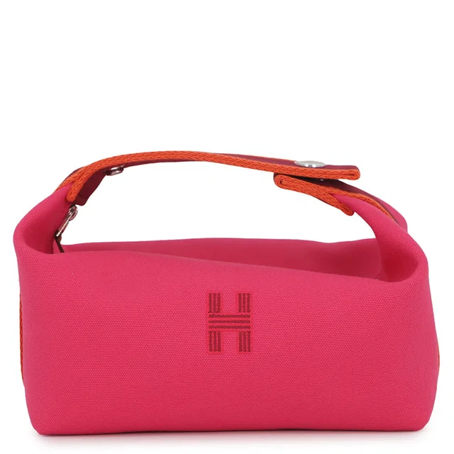 Hermès Brid a Black Hibiscus Canvas Size PM in Black Canvas from GALLERY RARE