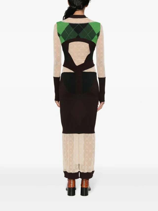Marine Serre Wool Long Dress, photo 3 of 5 from Balardi