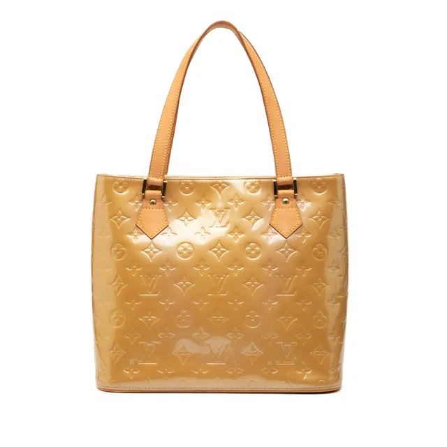 Brown Louis Vuitton Monogram Vernis Houston Tote Bag in Brown Leather from Designer Revival