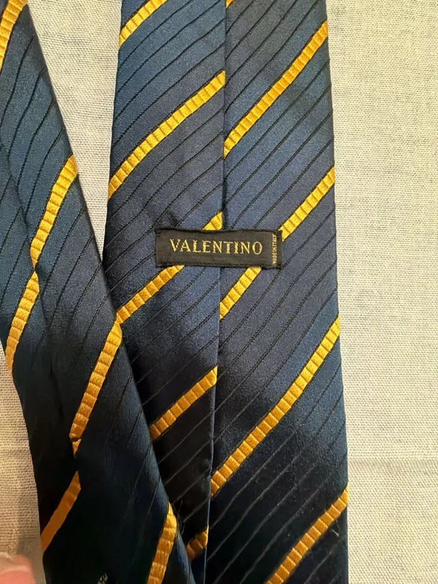 Valentino Garavani Striped Silk Tie Italy in blue Silk from Poshmark