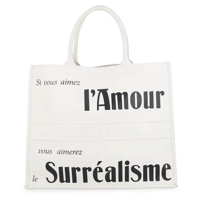 Dior Book tote White Leather Size Large in White Leather from GALLERY RARE