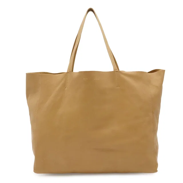 Celine Horizontal Cabas Tote Large Shoulder Bag Calfskin Beige in Beige Calfskin from The Reluxe