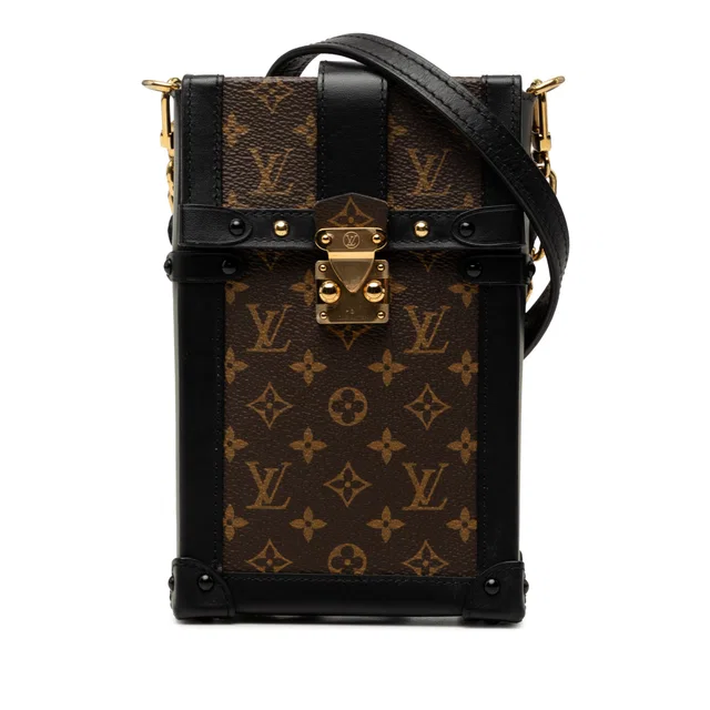 Brown Louis Vuitton Monogram Pochette Trunk Verticale Crossbody Bag in Brown Coated canvas from Designer Revival, photo 1 of 1
