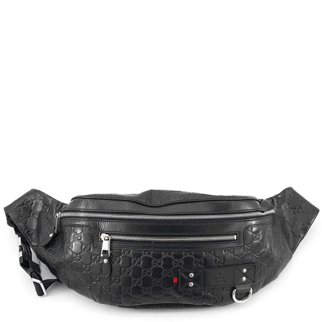 Gucci Guccissima Crossbody Bag Navy246409 Leather in Leather from GALLERY RARE