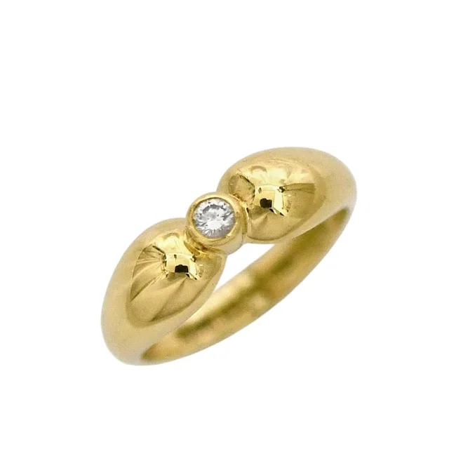 Tiffany & Co. Diamond Ring Yellow Gold YG Jp5 750 18K in Yellow from The Reluxe