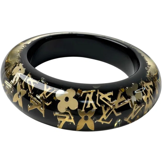 Louis Vuitton Bracelet Ankle John GM Bangle Noir in Black Resin from The Reluxe