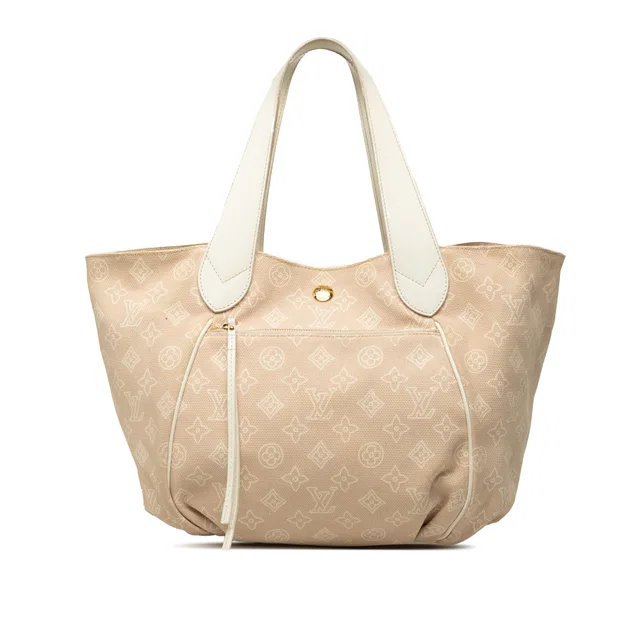 Beige Louis Vuitton Monogram Cabas Ipanema PM Tote Bag in Beige Canvas from Designer Revival