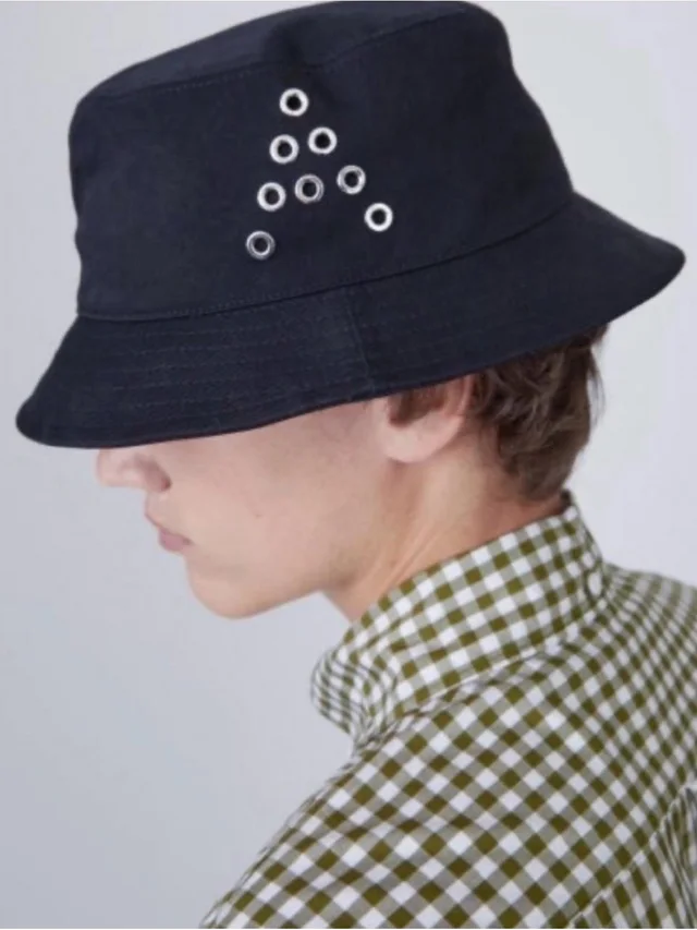 Acne Studios Black Bucket Hat With Label Detail in gray|black|silver from Poshmark