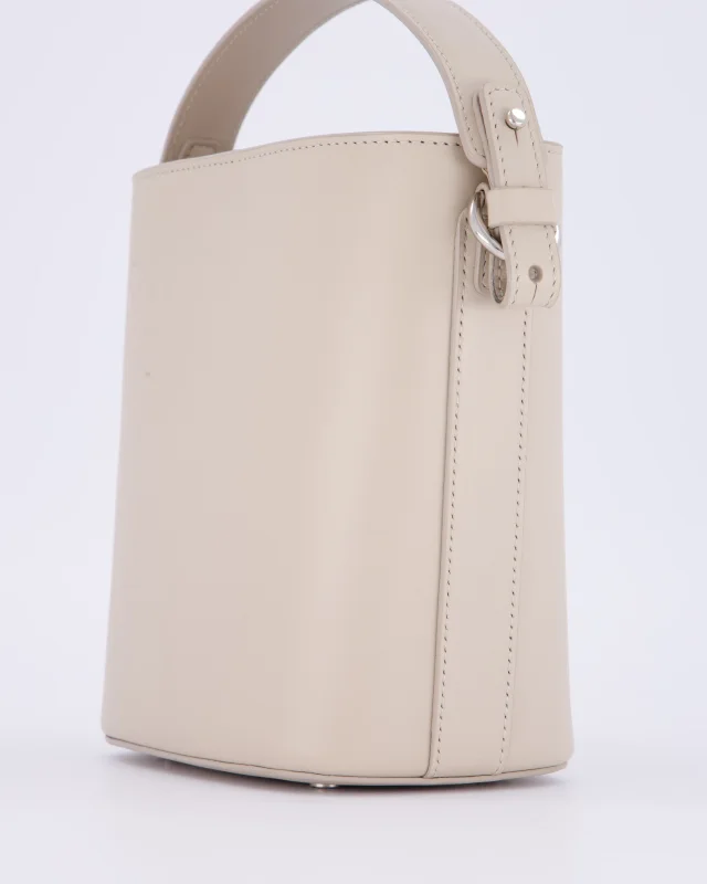 Loro Piana Beige Crossbody Bucket Bag in Beige Calfskin from Sellier, photo 12 of 18