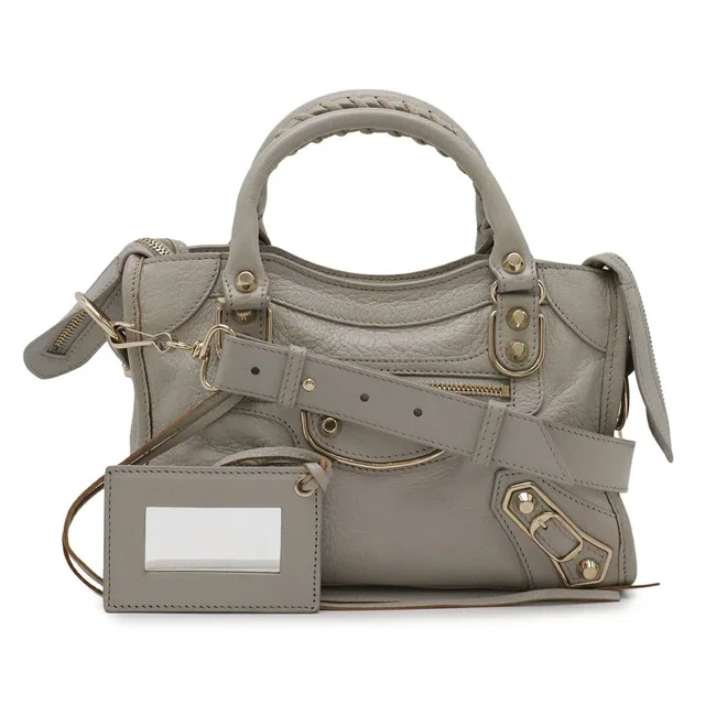 Balenciaga Classic Mini City Leather 2way Bag in Leather from LuxUness