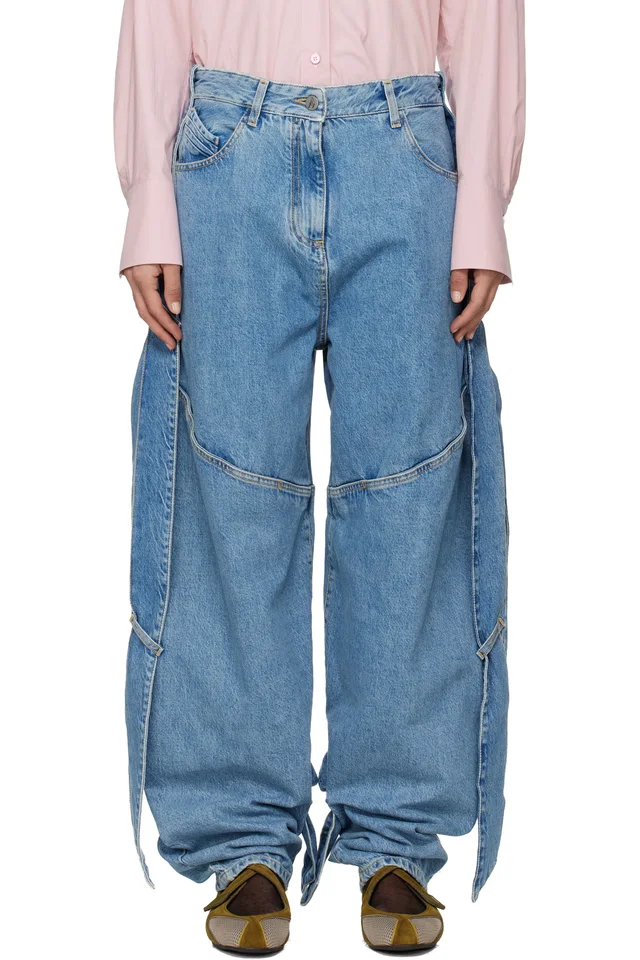 The Attico Blue Long Jeans, image 1 of 1 from SSENSE