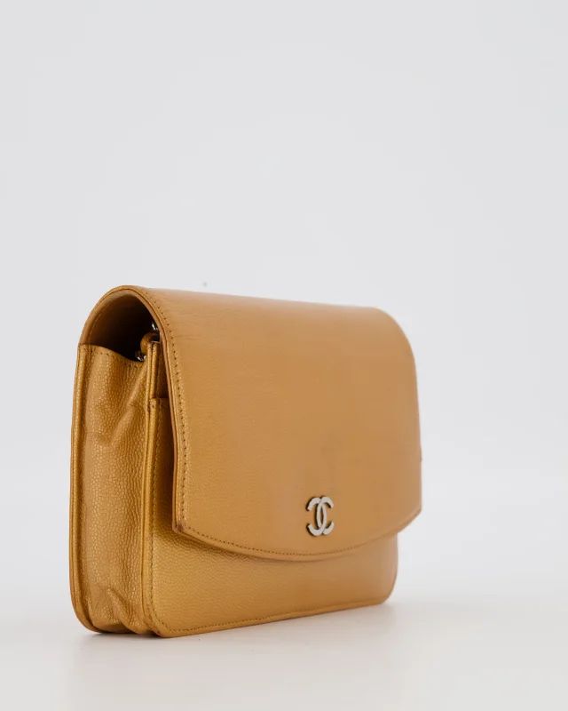 Chanel Gold Wallet on Chain Bag in Gold Caviar leather from Sellier, photo 13 of 22