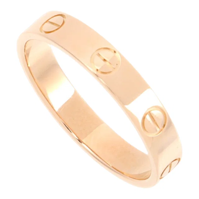 Cartier 18K Love Ring SM #56 Pink Gold in Pink from VINTAGE QOO TOKYO