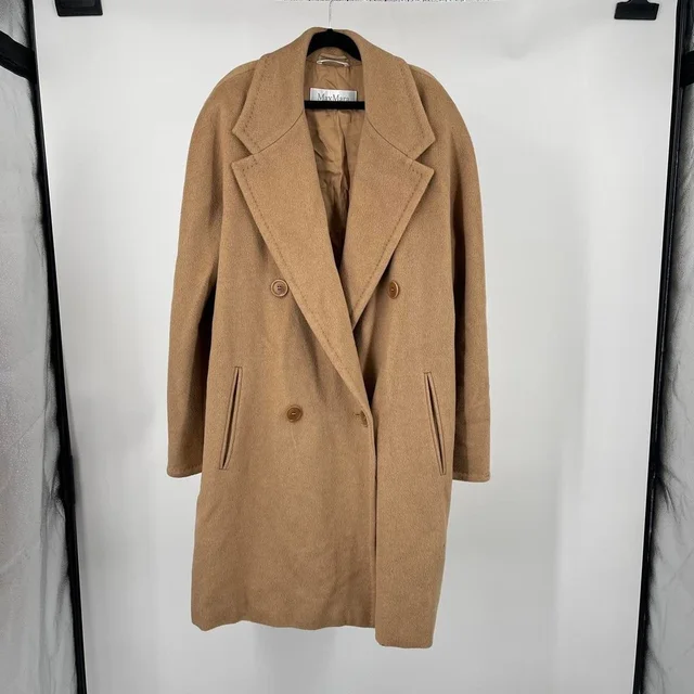 Max Mara Women's Camel Hair Trench Coat Brown 8 M Quiet Luxury Old Money Winter in brown|neutral|red from Poshmark
