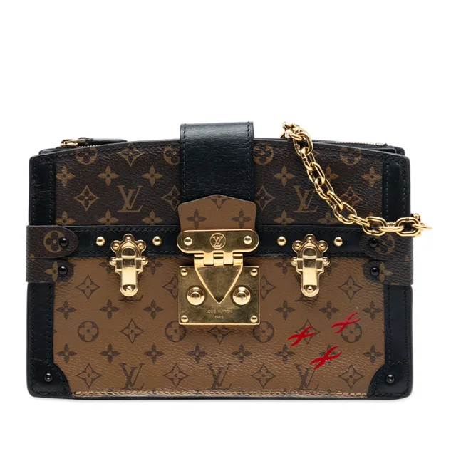 Brown Louis Vuitton Monogram Reverse Trunk Clutch Crossbody Bag in Brown Coated canvas from Designer Revival, photo 1 of 1