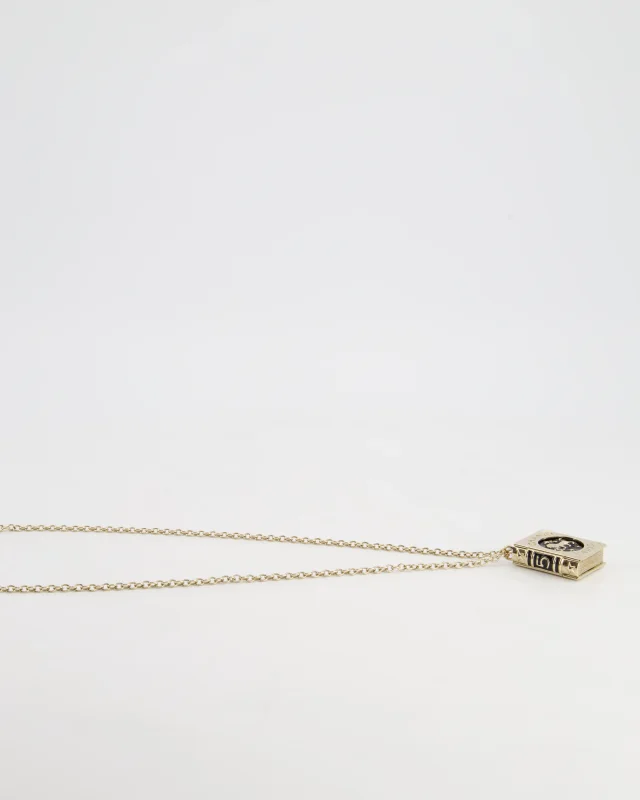 Chanel Champagne Gold, Star Lion and CC Logo Book Pendant Necklace in Gold from Sellier, photo 6 of 7