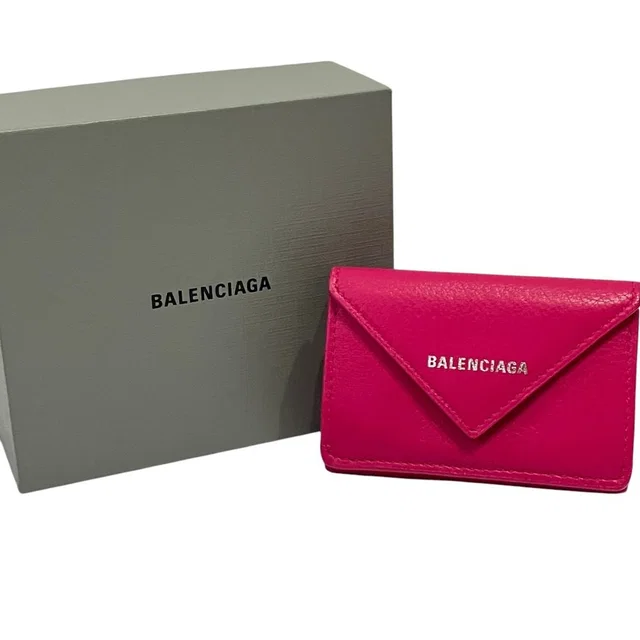 Balenciaga Papier Trifold Wallet in Leather from LuxUness