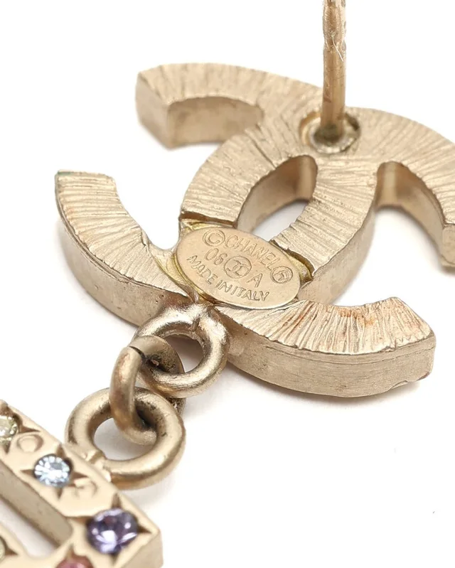 Chanel No. 5 Rhinestone Earrings from A Retro Tale, photo 3 of 3
