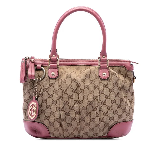 Beige Gucci GG Canvas Sukey Satchel in Beige Canvas from Designer Revival, photo 1 of 1