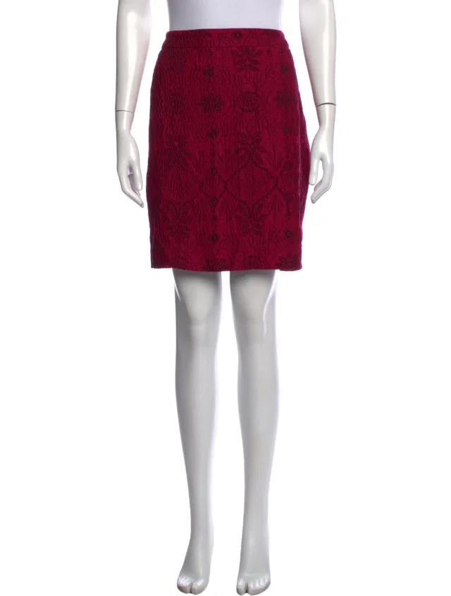 REDValentino Floral Print Knee-Length Skirt in pink from The RealReal