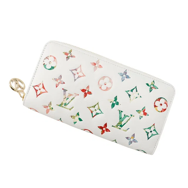 Louis Vuitton Garden Zippy Wallet White/MulticolorM81694 Monogram Lamb Leather in White Lambskin from GALLERY RARE