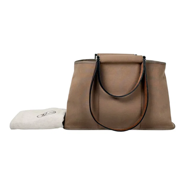 Hermès Etoupe Cabal Canvas Bag with Leather Handles in Taupe Canvas from Luxury Promise