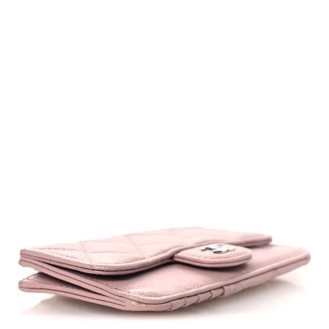 Chanel Caviar Quilted Flap Zip Card Holder Light Pink in Pink Caviar leather from FASHIONPHILE, photo 4 of 10