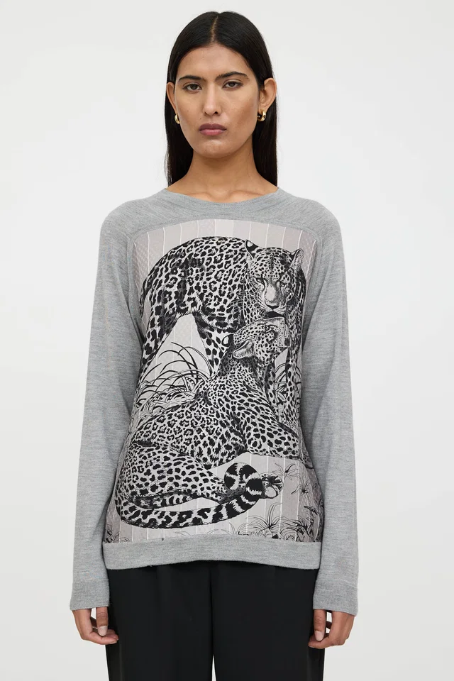 Hermès Jungle Love Twillaine Top in Silk from VSP Consignment