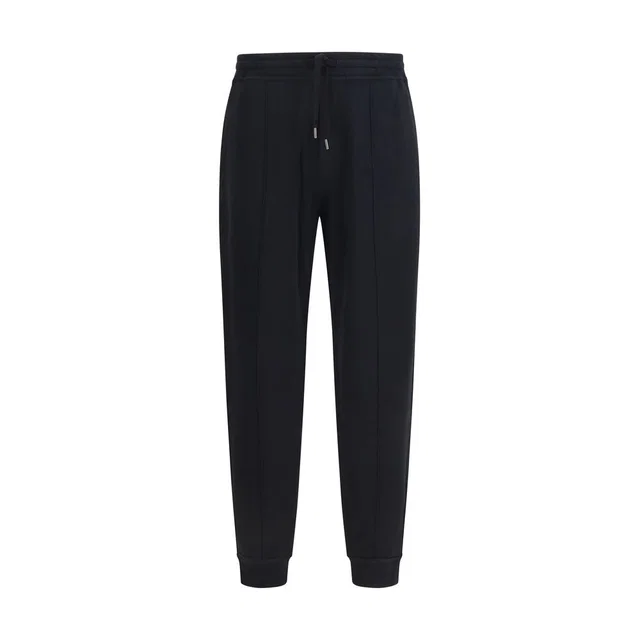 Brunello Cucinelli Black Cotton Joggers (Workout Pants) in Black from HEWI