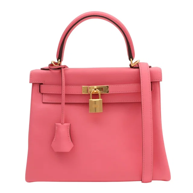 Hermès 2019 Kelly 25 Rose Azalee in Pink Swift leather from VINTAGE QOO TOKYO