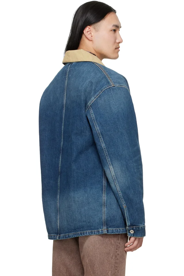 Carhartt Work In Progress Blue Warren Denim Chore Coat, photo 3 of 4 from SSENSE