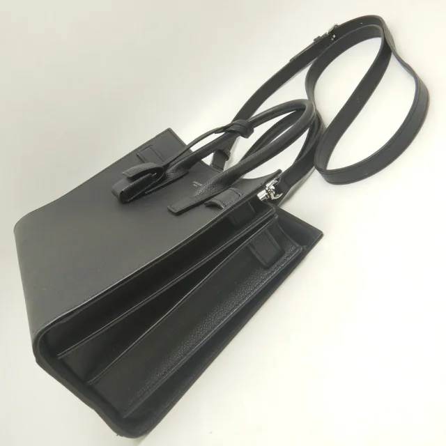 Saint Laurent Sac de Jour Baby Calf Handbag in Black Calfskin from LuxUness, photo 3 of 8