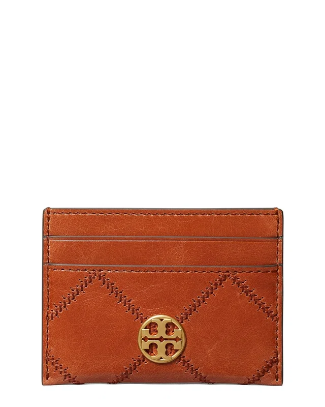 Tory Burch Willa Glazed Slim Leather Card Case, image 1 of 1 from Rue La La