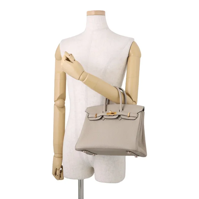 Hermès Birkin Tourtier Grey Togo Leather Size 25 in Grey Togo leather from GALLERY RARE, photo 4 of 20