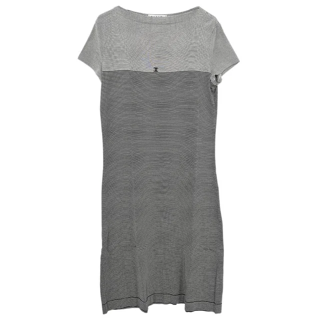 Chanel 1997 Dress Black White #42 in Black from AMORE Vintage Tokyo