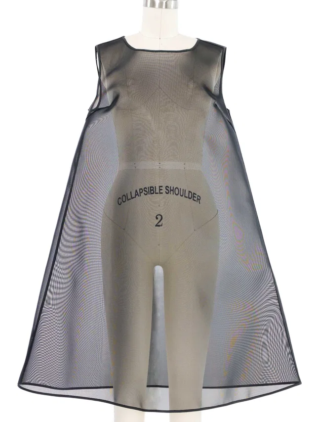 Maison Margiela MM6 Sheer Mesh Dress in Leather from Arcade Vintage