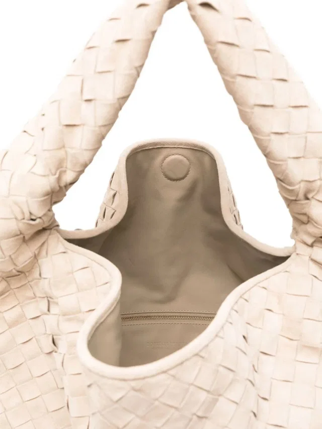 Bottega Veneta Hop Shoulder Bag — Beige Calf Leather in Beige Calfskin from HEWI