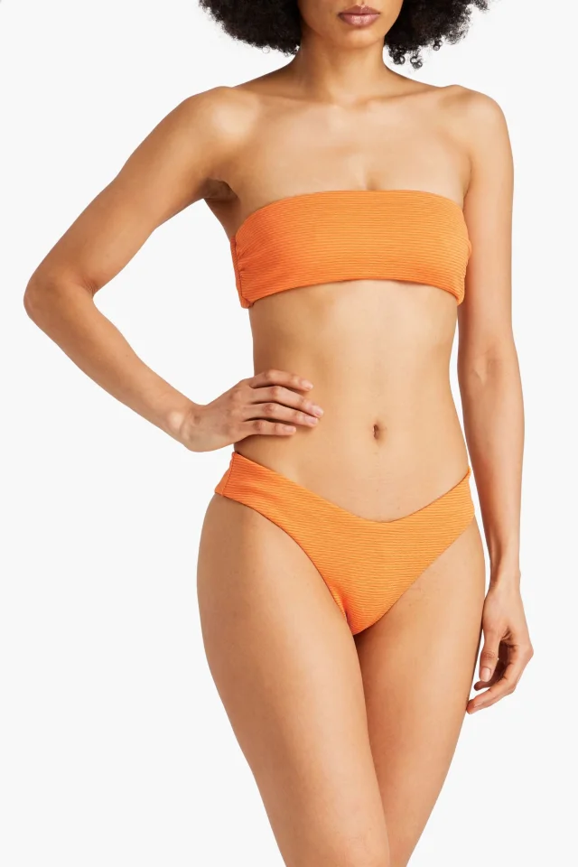 Mara Hoffman Cece ribbed bikini briefs in Orange, photo 2 of 4 from THE OUTNET