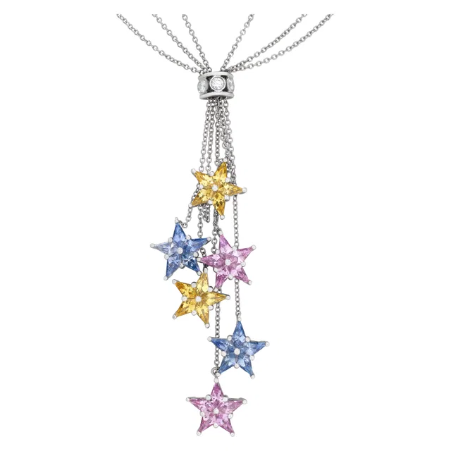 Tiffany & Co. Multi star sapphire necklace in Platinum from Gray And Sons
